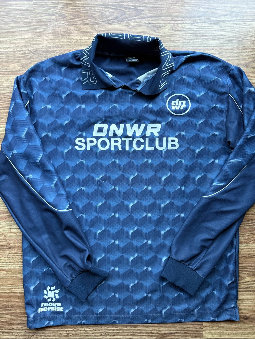 Zara DNWR Sportclub Long-Sleeve Jersey in Dark Blue with White Logos